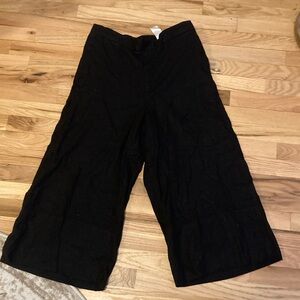 Banana Republic Women's Black Wide Leg cropped Pants